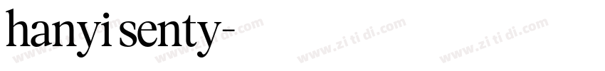 hanyi senty字体转换